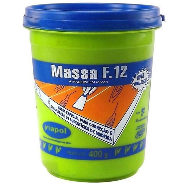 Massa P/Madeira F-12 1,65Kg/0,9L Ipê - Viapol