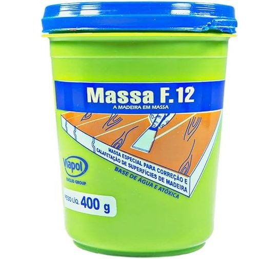 Massa P/Madeira F-12 1,65Kg/0,9L Jatobá - Viapol