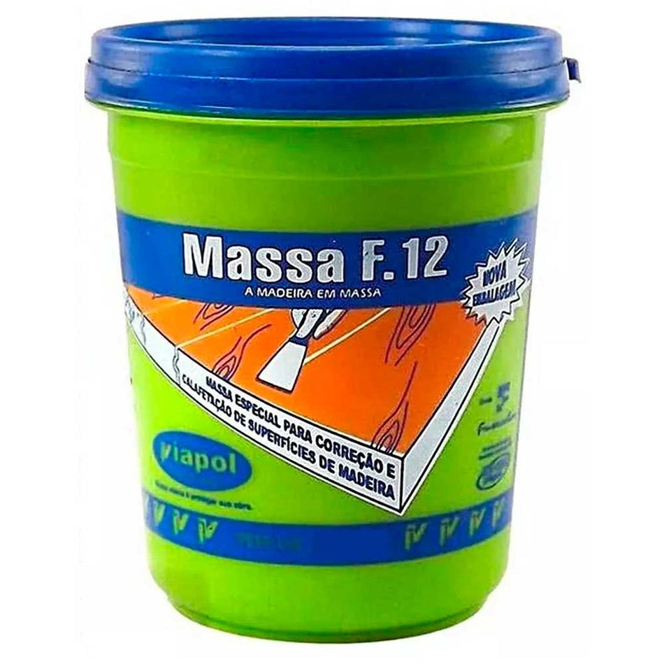 Massa P/Madeira F-12 1,65Kg/0,9L Marfim - Viapol