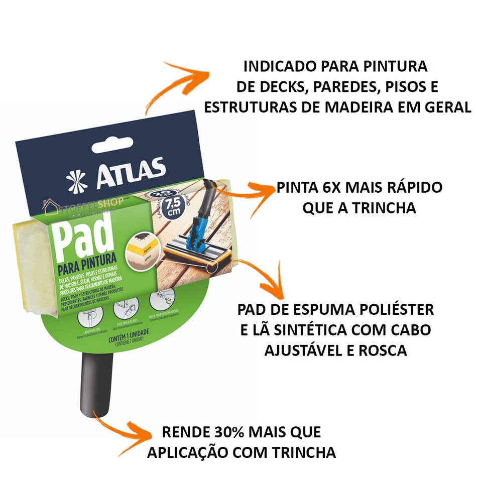 Pad Espuma/Poliéster Pinturas De Deck Ref.At750/90 Atlas
