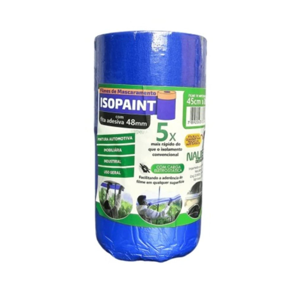 PROTECAO P/PINTURA 0,45x20M - FILME MASCARAMENTO ISOPAINT FITA AZUL 48MM