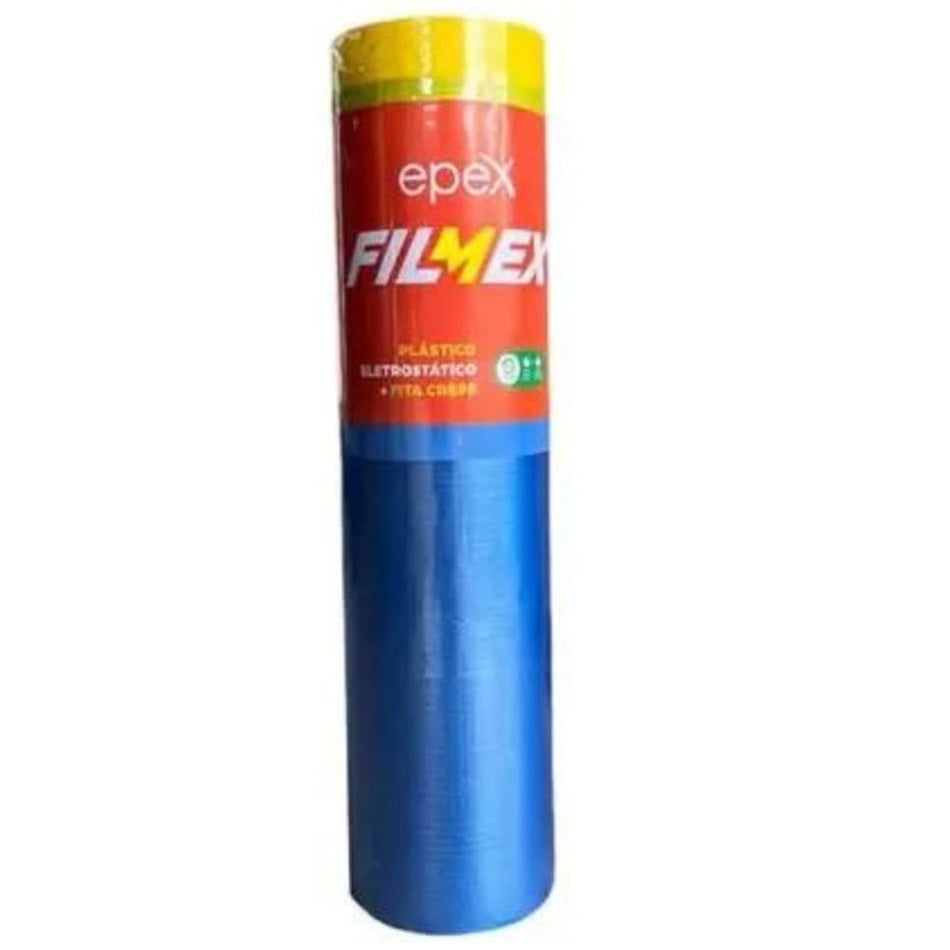 PROTECAO P/PINTURA 0,90X20M - FILME PLASTICO C/FITA CREPE AZUL - BOBINA