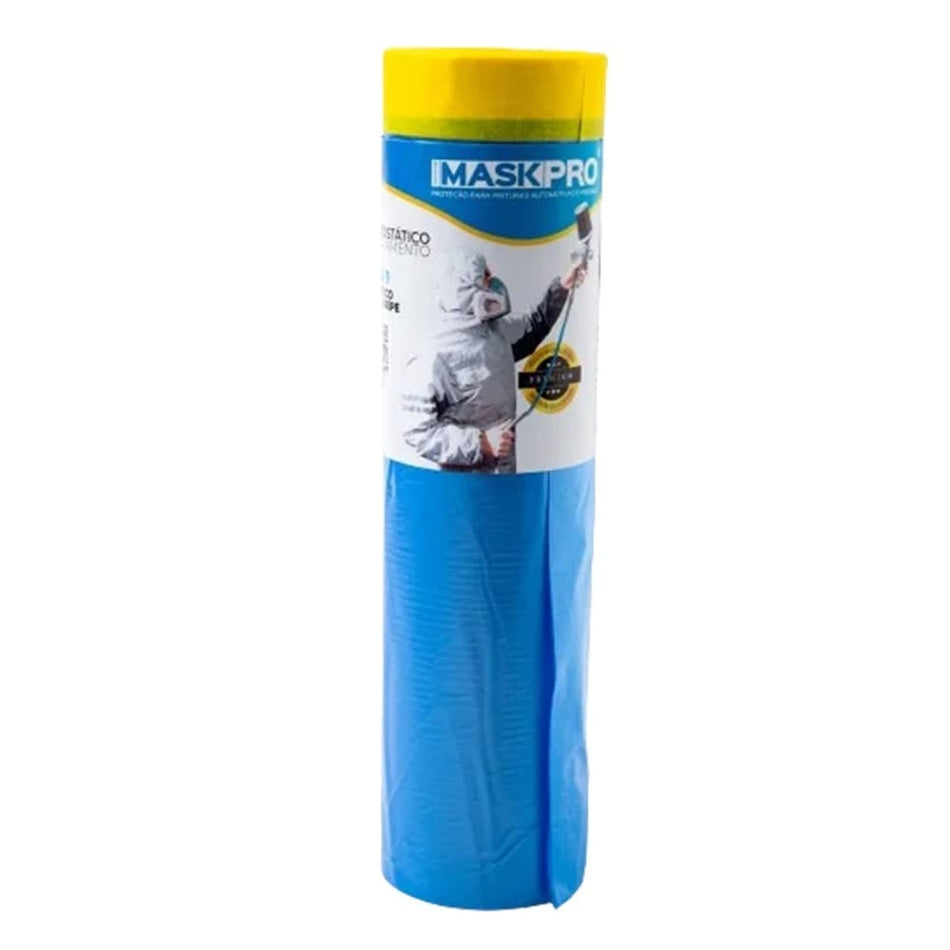 PROTECAO P/PINTURA 1,50X20M - FILME PLASTICO C/FITA CREPE AZUL - BOBINA