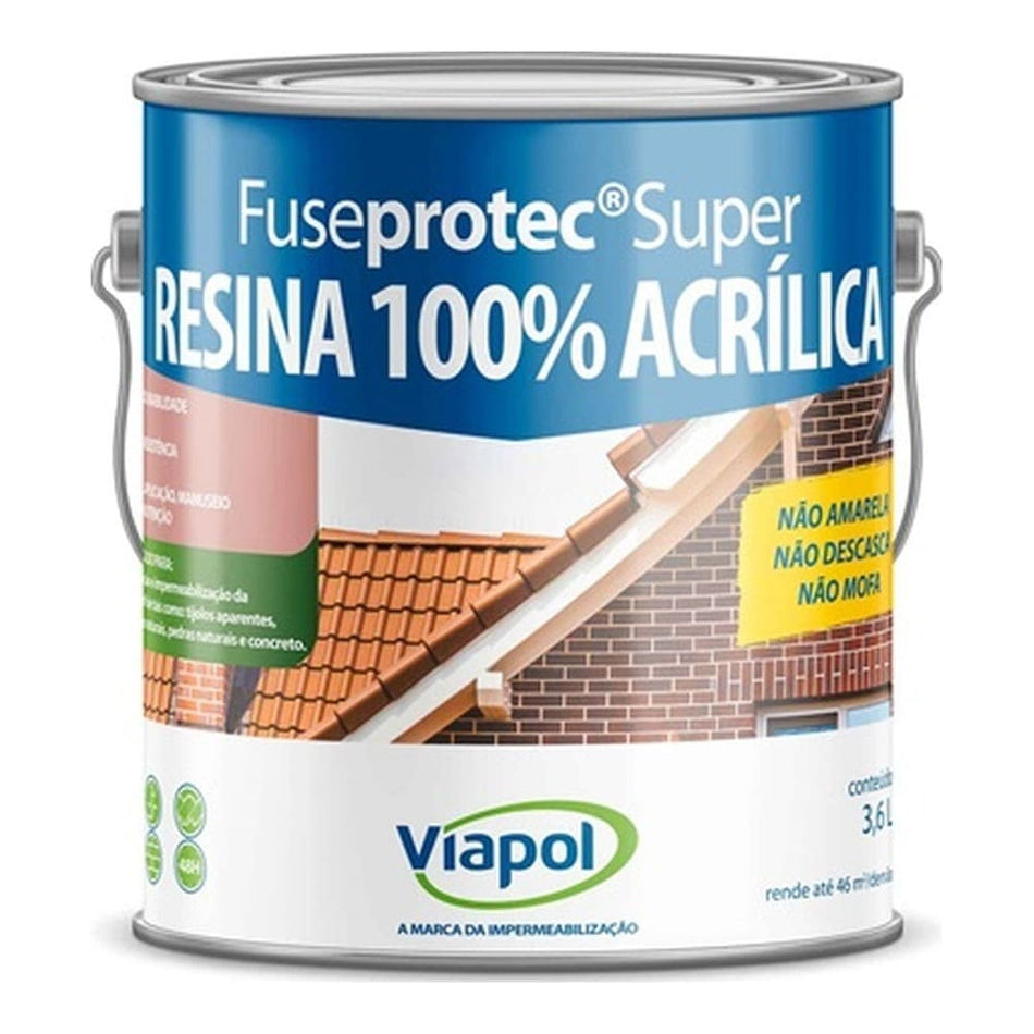 Resina Acrilica 3,6L Brilhante B.Solvente Incolor 100% Acrilica