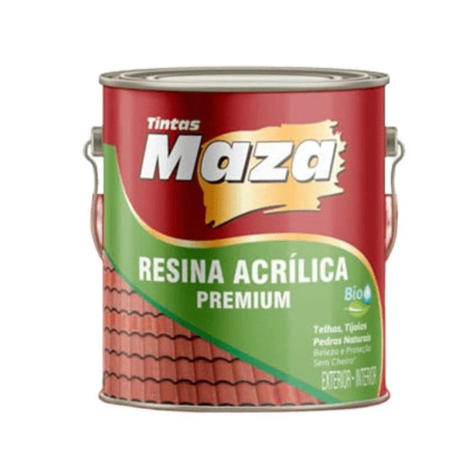 Resina Acrilica Brilhante Maza Base Água 3,6L Cêramica Natural