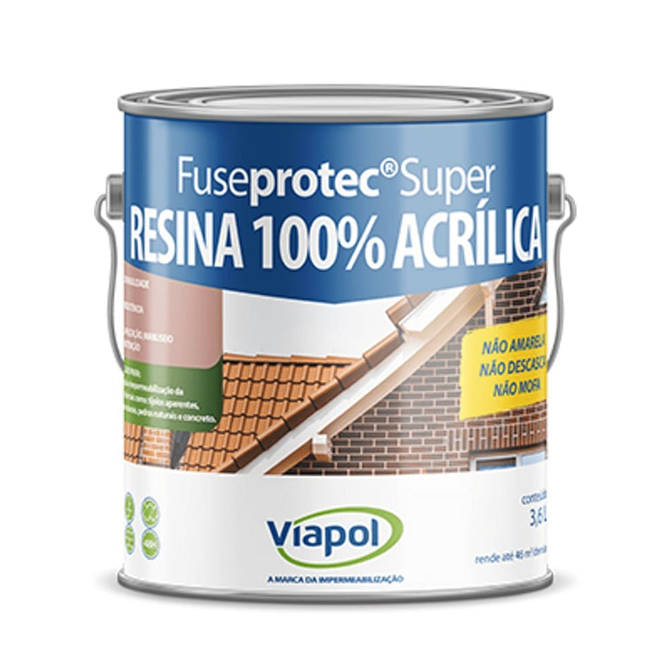 Resina Acrílica Fosco Incolor B.Solvente Fuseprotec 3,6L Viapol