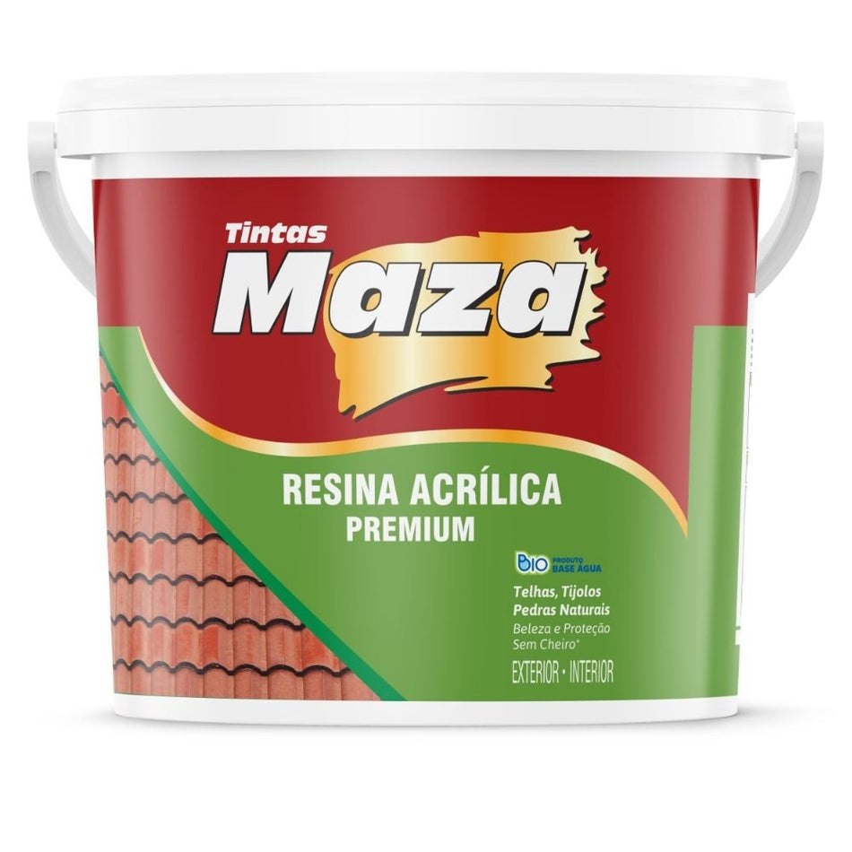 Resina Acrilica Maza 18L Brilhante - Base Agua - Branco - Balde