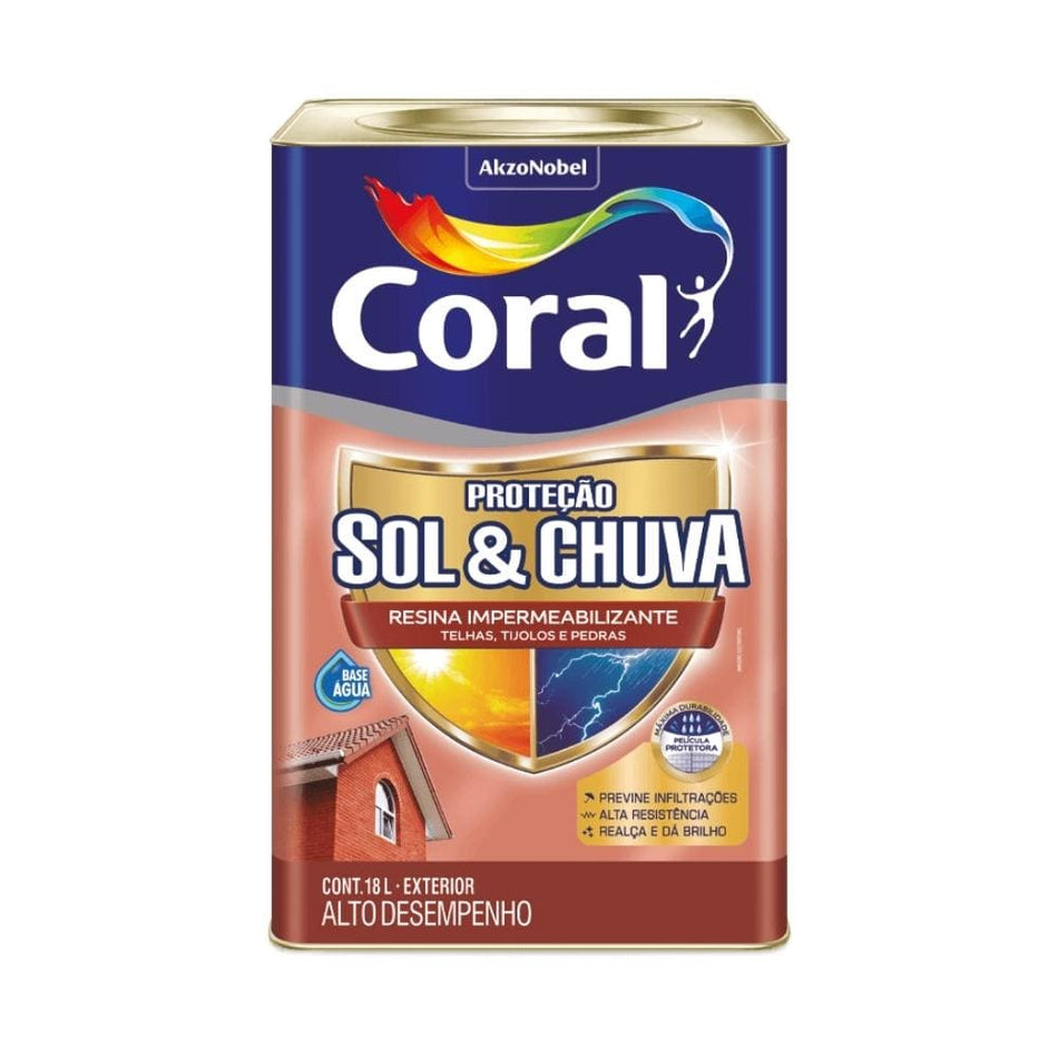 Resina Impermeabilizante Coral Proteção Sol e Chuva 18L