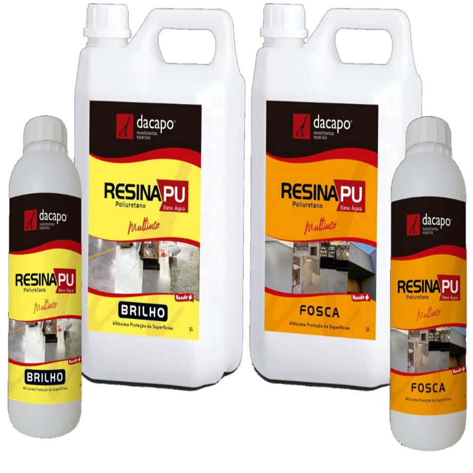 Resina Pu Fosca Dacapo 5,0L B.Agua C/Catal. Alto Trafego