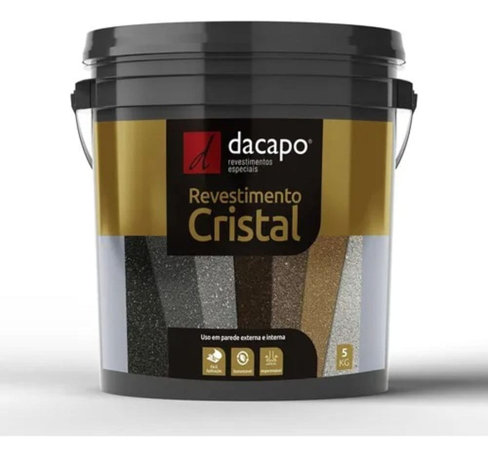 REVESTIMENTO CRISTAL 5KG PRETO