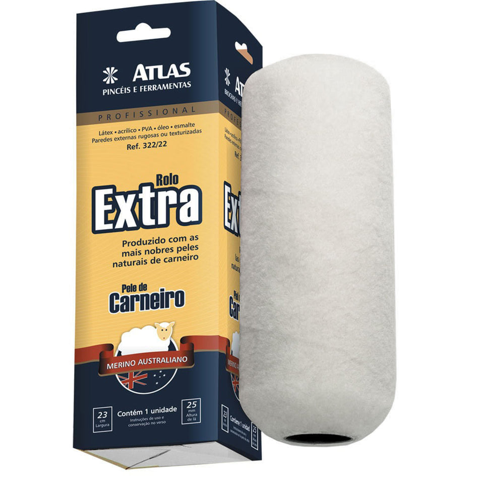 Rolo De Lã Pele Carneiro Extra 23Cm - Ref.322/22 Atlas