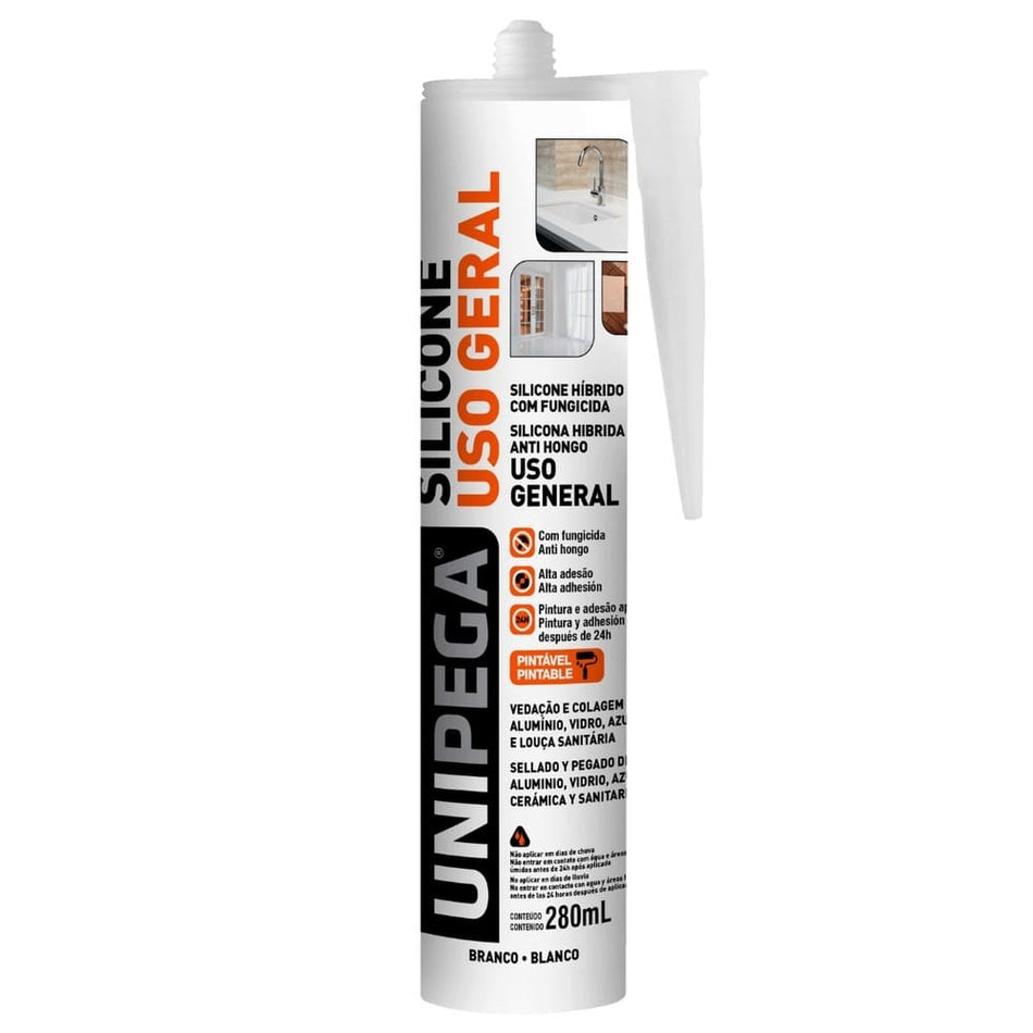 SILICONE BRANCO 260G/280ML - USO GERAL