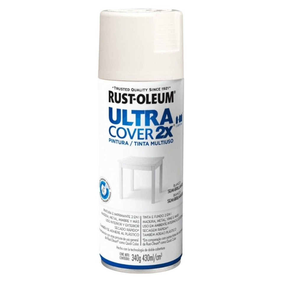 SPRAY BRANCO SEMIBRILHO - USO GERAL - ULTRA COVER 2X