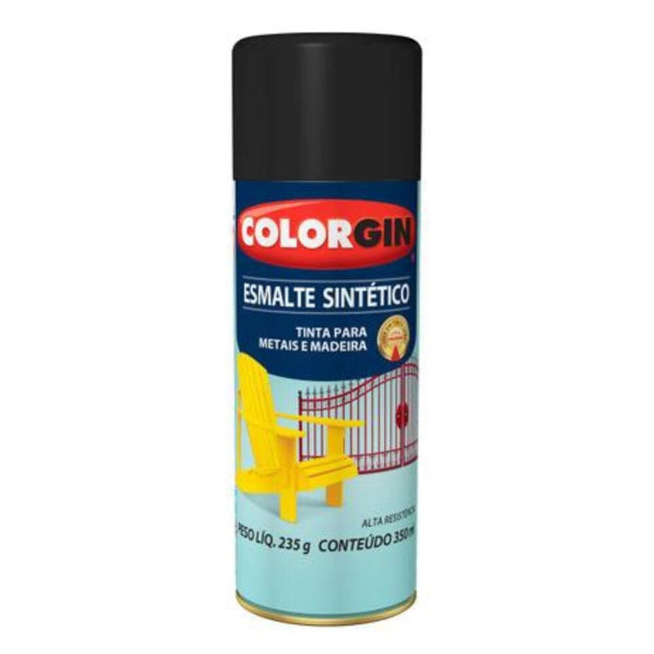 Spray Esmalte Alquidico Preto