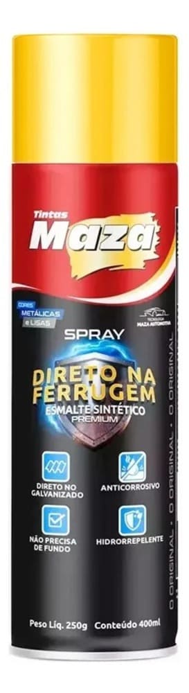 SPRAY ESMALTE DIRETO NA FERRUGEM AMARELO