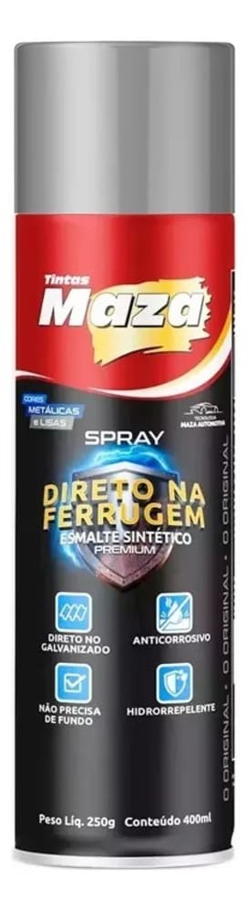 SPRAY ESMALTE DIRETO NA FERRUGEM CINZA GRAFITE