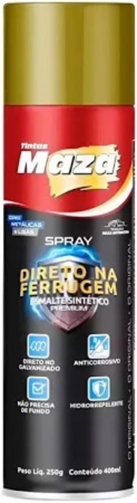 SPRAY ESMALTE DIRETO NA FERRUGEM OURO ANTIGO