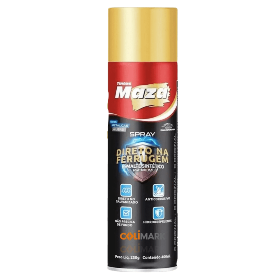 SPRAY ESMALTE DIRETO NA FERRUGEM OURO LUX