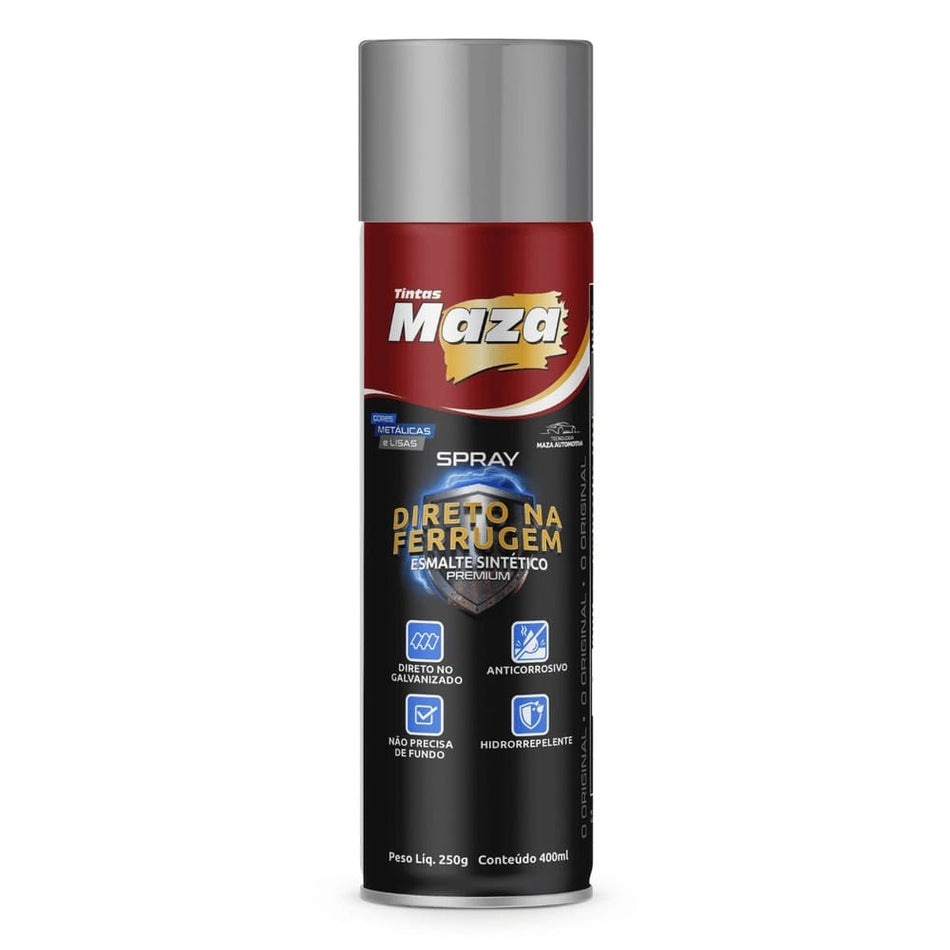 SPRAY ESMALTE DIRETO NA FERRUGEM PRATA LUNAR