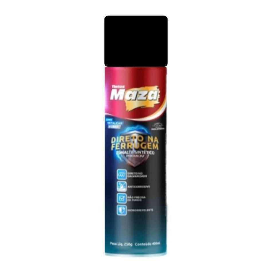 SPRAY ESMALTE DIRETO NA FERRUGEM PRETO ONIX