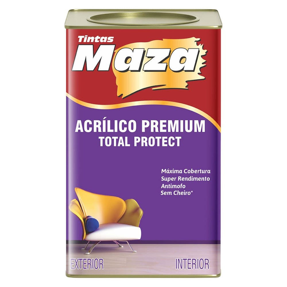 Tinta Acrilica Fosca Premium Maza Total Protect 18L Algodão Egipcio
