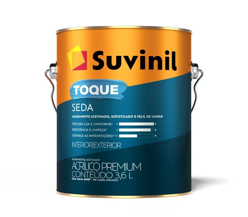 Tinta Acrilica Premium Suvinil Toque Seda 3,6L - Branco Neve