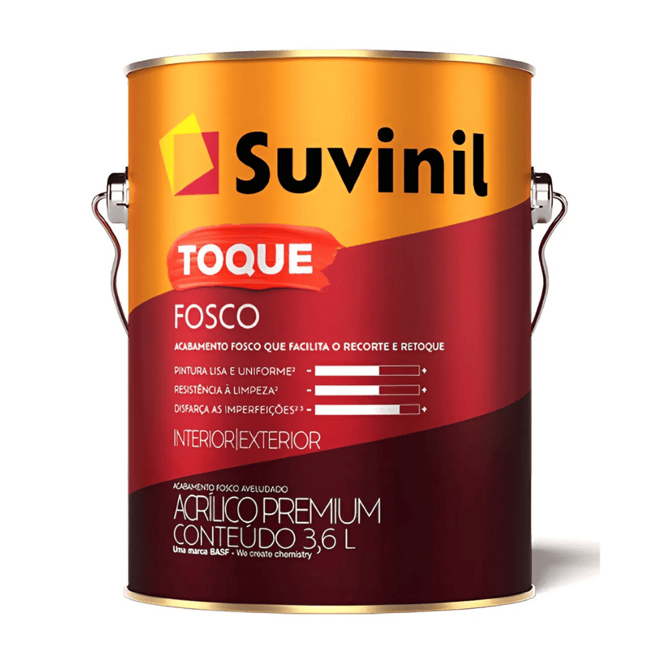 Tinta Acrílica Premium Suvinil Toque Fosco 3,6L Jeans Lavado