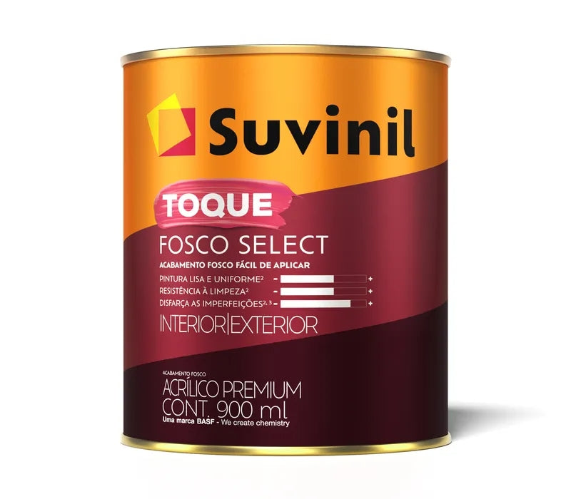 Tinta Acrílica Premium Suvinil Toque Fosco 900ml Branco