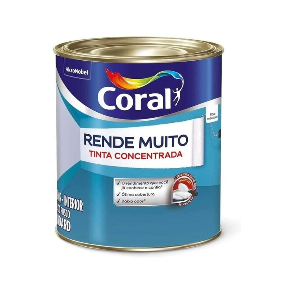 Tinta Acrílica Fosca Coral Rende Muito 900mL