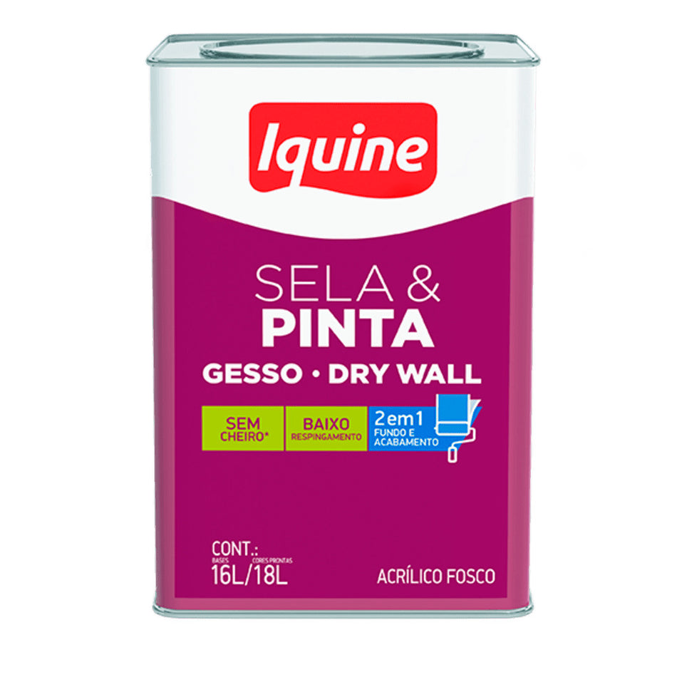 Tinta Gesso 18L - Gesso &amp; Drywall - Dupla Acao - Sela &amp; Pinta