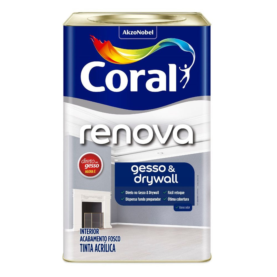 Tinta Gesso Coral Renova Gesso E Drywall 18L