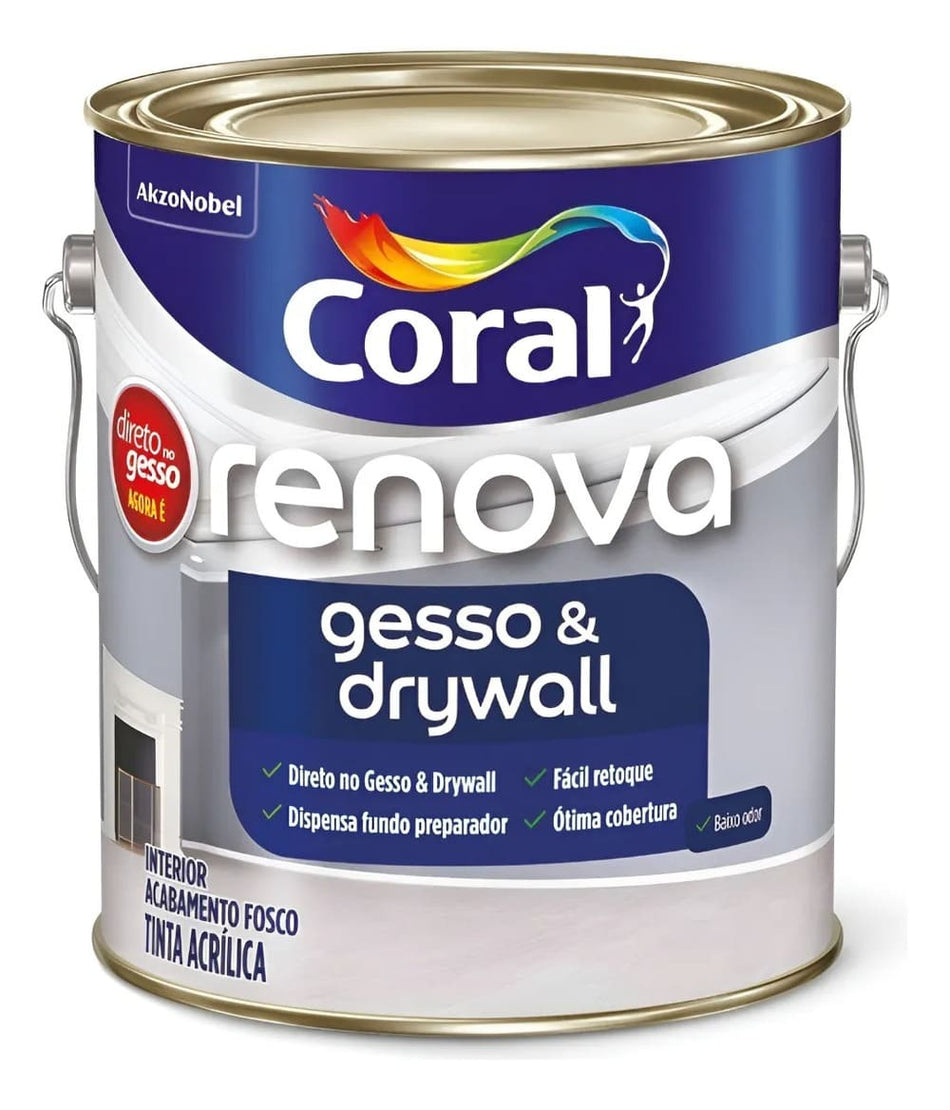 Tinta Gesso Coral Renova Gesso E Drywall 3,6L