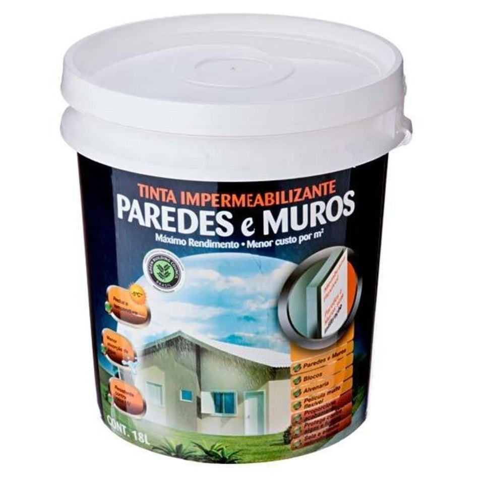 Tinta Impermeabilizante Fachadas E Muros Concreto 18L Hydronorth