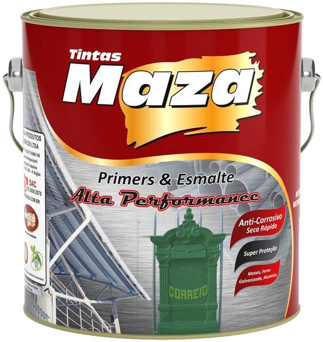 Tinta Maza Alta Temperatura 3,6L Aluminio - 600 Graus