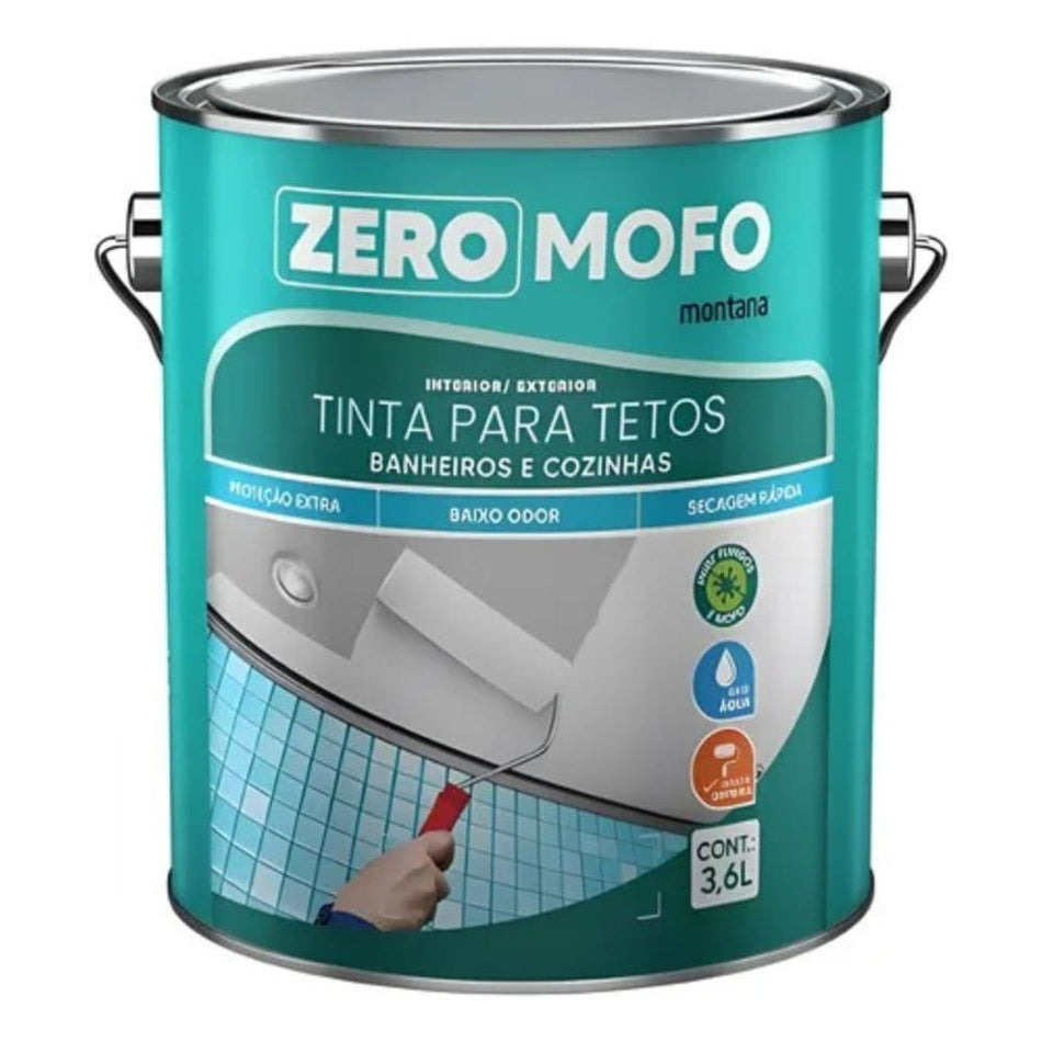 Tinta Zero Mofo Tetos Banheiros E Cozinhas 3,6l - Montana