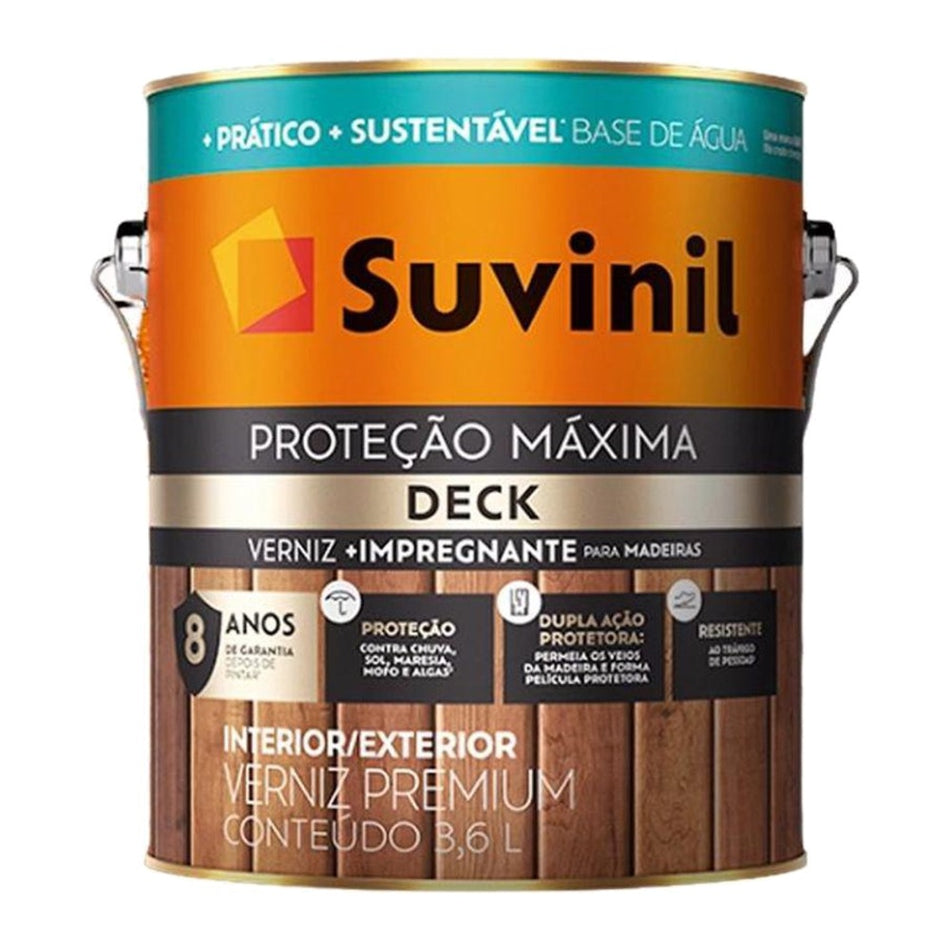 VERNIZ DECK BRILHANTE 3,6L NATURAL - PROTECAO MAXIMA