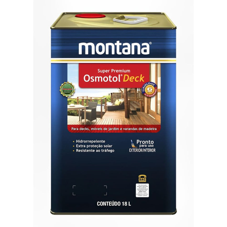 VERNIZ DECK SEMIBRILHO 18L NATURAL - OSMOTOL