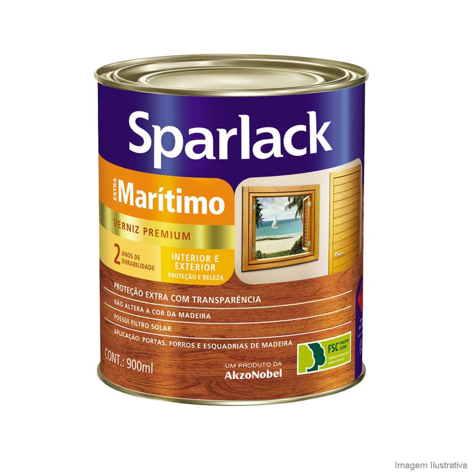 Verniz Extra Marítimo Acetinado Sparlack 900Ml