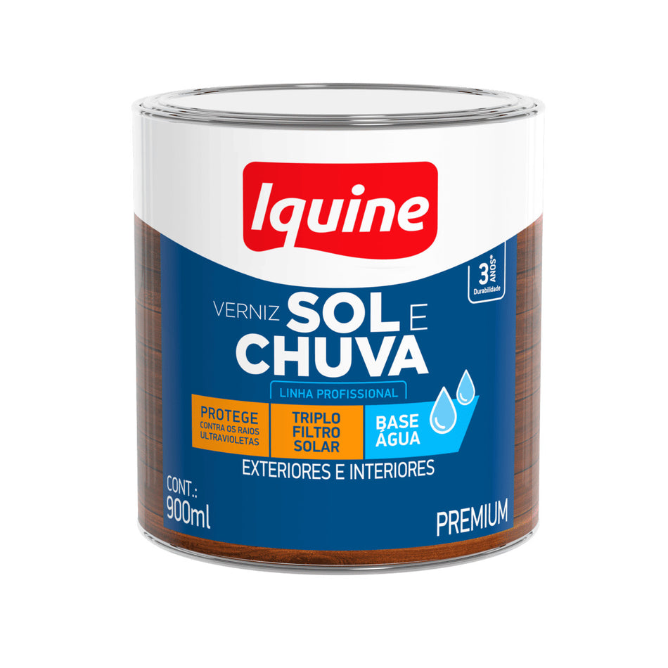 Verniz Filtro Solar Brilhante 0,9L - B.Agua - Incolor - Sol E Chuva