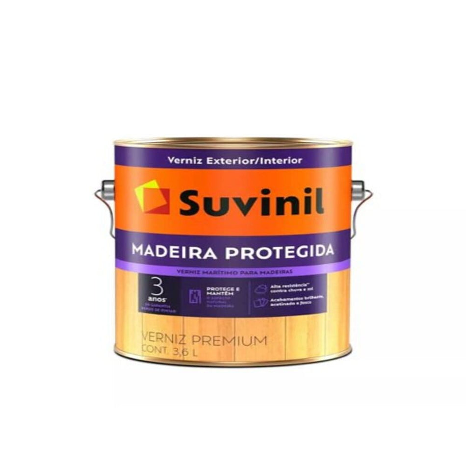 Verniz Marítimo Acetinado Gl 3,6L Madeira Protegida Suvinil