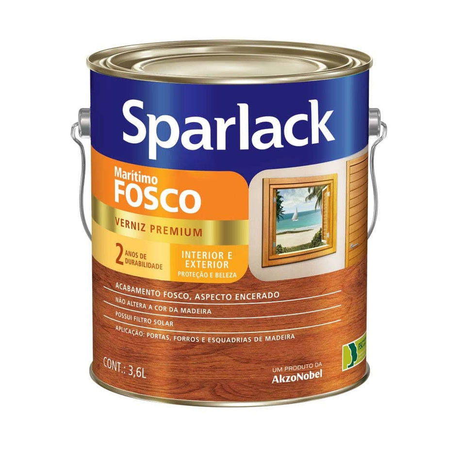 Verniz Marítimo Fosco Sparlack 3,6 Litros
