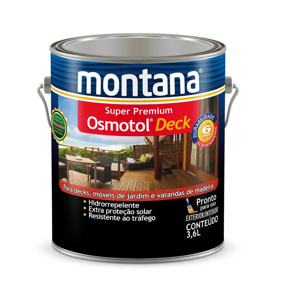 Verniz Montana Semi Brilho Osmotol Deck Natural 3,6 Litros