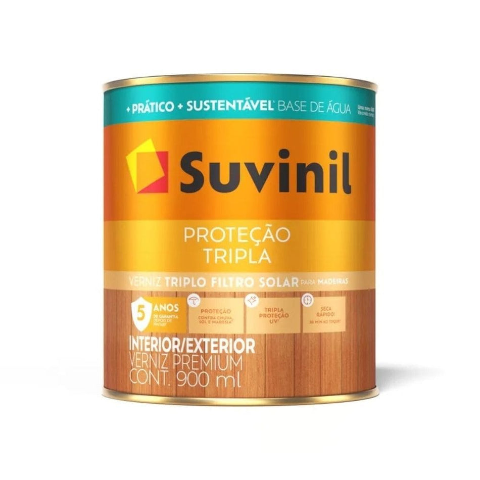 Verniz Premium Filtro Solar Brilhante 0,9L B.Água Seca Rápido Suvinil