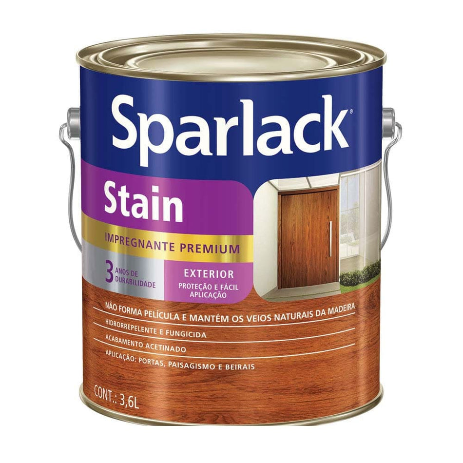 Verniz Stain Acetinado Natural Sparlack 3,6 Litros