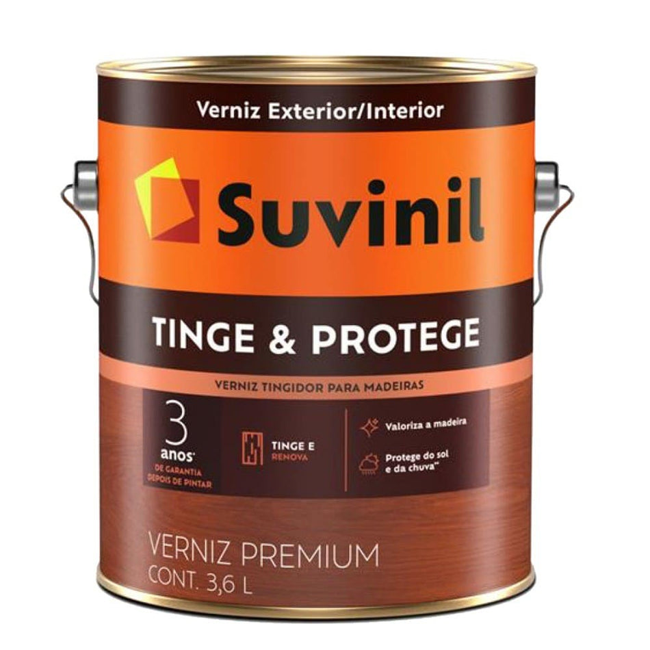 Verniz Suvinil Tinge E Protege Brilhante Imbuia 3,6 Litros
