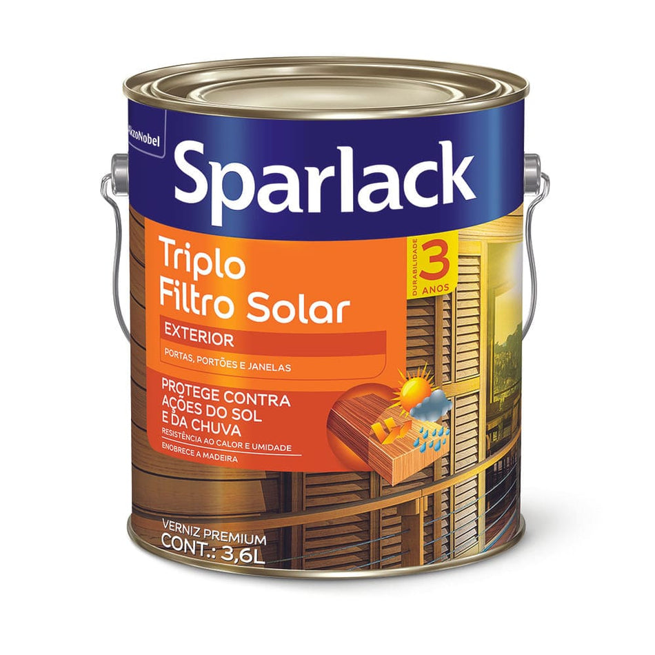 Verniz Triplo Filtro Solar Acetinado Sparlack 3,6 Litros